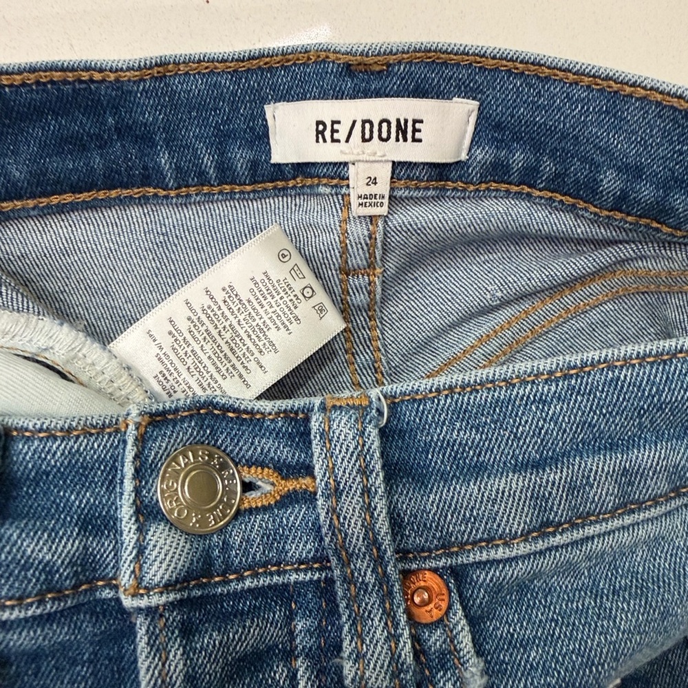 Re/Done Originals 90s Ultra High Rise Skinny Jean in Broken Through Size 24 - Picture 8 of 15